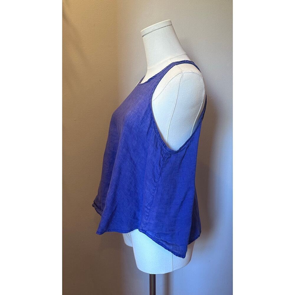 Maeve purple Linen Racerback Tank - Picture 2 of 10